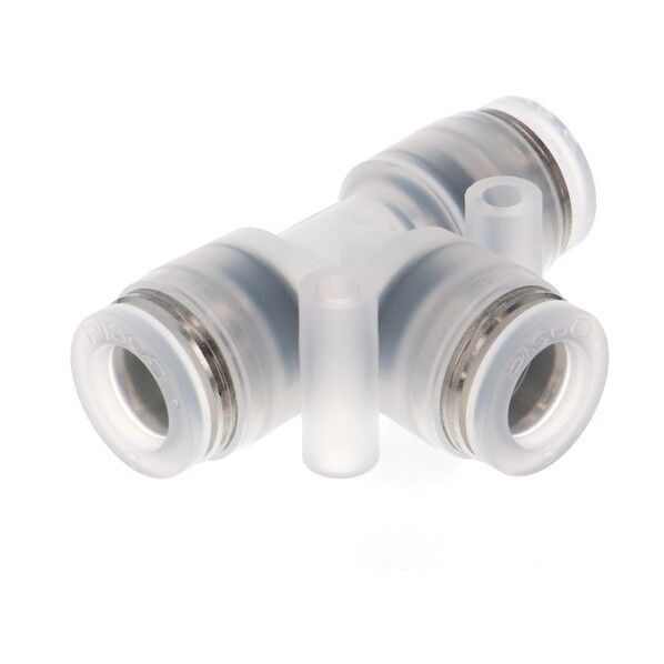 チューブフィッティング PP/SUS304 ユニオンティー チューブ外径:8mm シールゴム:FKM仕様