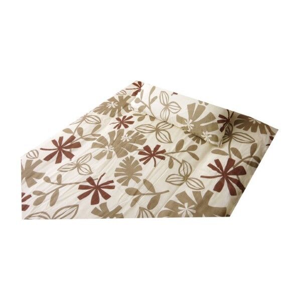 布団カバー 洗える 花柄 リーフ柄 『ルイード 敷き布団カバー』 ブラウン ダブル 約145×215cm 1190320020304 ブラウン 145×215cm 64-8028-11 1点