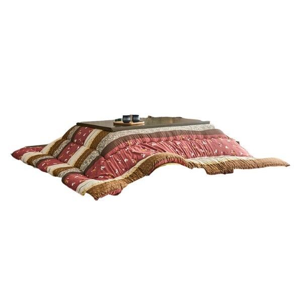 和柄 こたつ布団 長方形大 掛け単品 『こよみ』 約205×285cm 1160300250303 ローズ 205×285cm 64-8023-68 1点