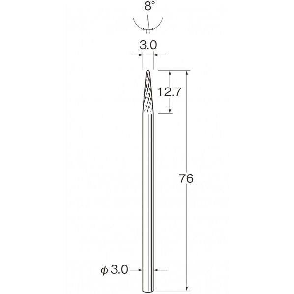 ロングシャンク超硬カッター クロスカット K9662 1点