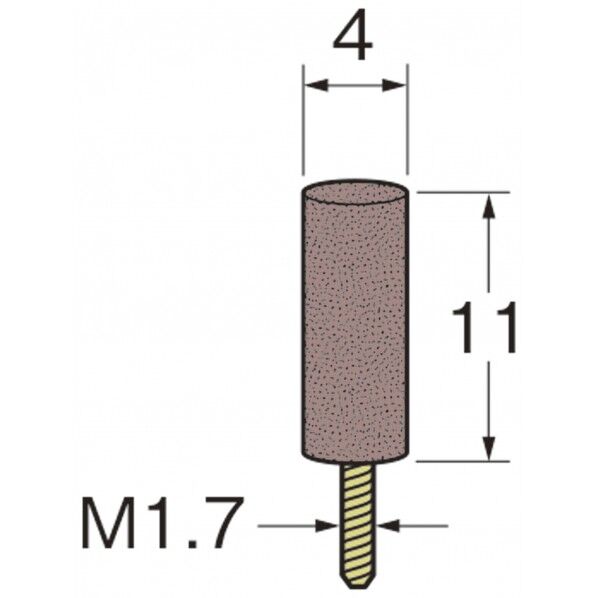 ラビン砥石(一般)ネジ込式(#80)10コ入 R4861 1点