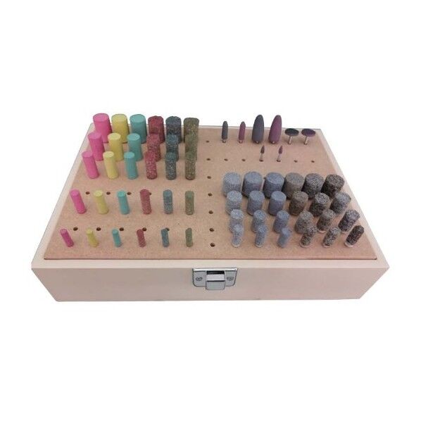 軸付弾性砥石セット(各種金属用) 62本入 R0051 1点