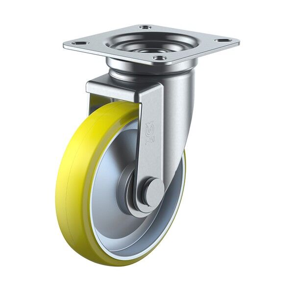 J型キャスター 自在車プレート式 径130mm 帯電防止ウレタン車輪(鋼板ホイル) UWEJ-130 1個