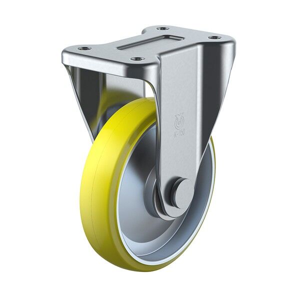 K型キャスター 固定車プレート式 径130mm 帯電防止ウレタン車輪(鋼板ホイル) UWEK-130 1個