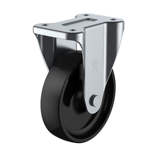 K型キャスター 固定車プレート式 径130mm フェノール車輪 PHK-130 1個