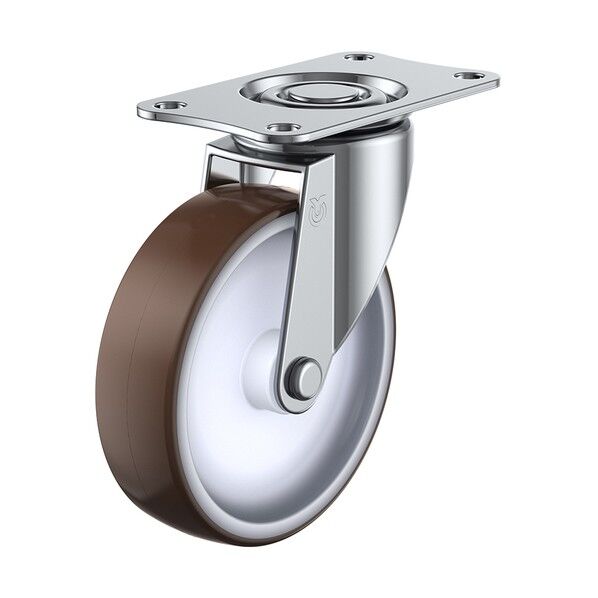 E型キャスター 自在車プレート式 E-100NR 1個