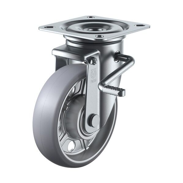 アルティメットウレタンキャスター 200径 自在ダブルストッパー付 PMS-200AUULBR 1点