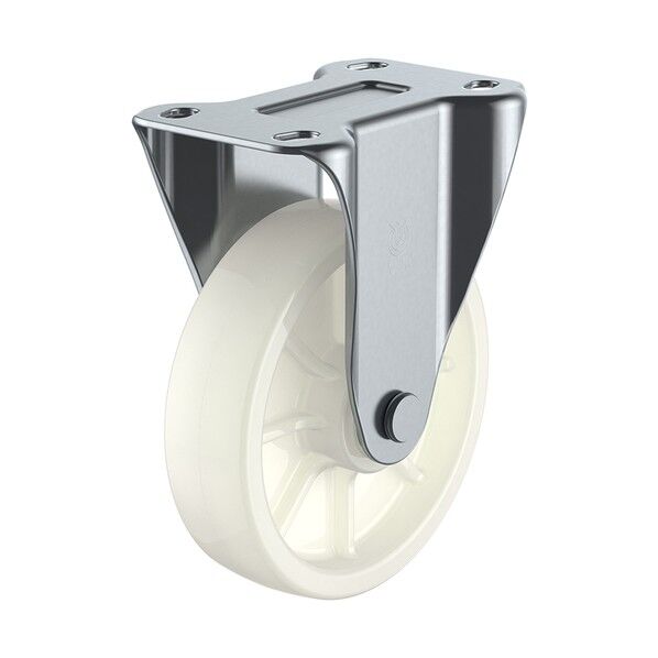 プレート式 固定 キャスター ナイロン 車輪径150mm Jタイプ K2/D型 取付寸法80×80(75×75)