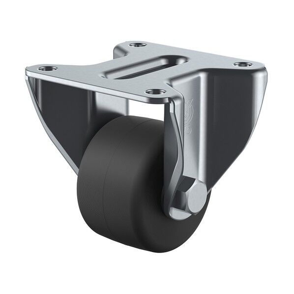 プレート式 固定 低床キャスター 導電性モノマーキャストナイロン 車輪径65mm Hタイプ UHR型 取付寸法78×78