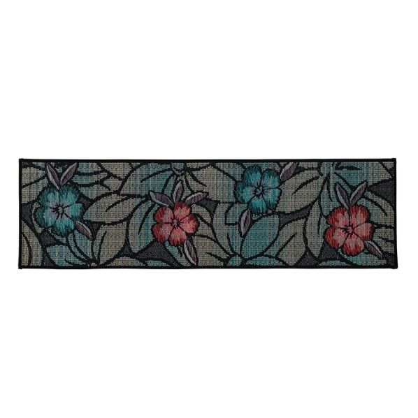 純国産 い草玄関マット 『Fなでしこ 上がり框』 約35×120cm(裏:ウレタン) 1080090044004 ブルー 35×120cm 64-8014-32 1点