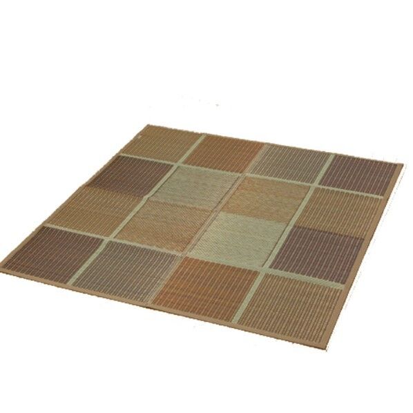 純国産 い草花ござ 『FUBUKI』 ブラウン 江戸間4.5畳(約261×261cm) 1080670060502 ブラウン 261×261cm 64-8009-21 1点
