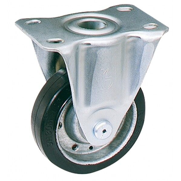 プレスキャスター 中荷重用 自在車(ブレーキ付) ゴム