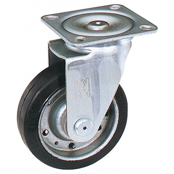 プレスキャスター 中荷重用 自在車 ゴム