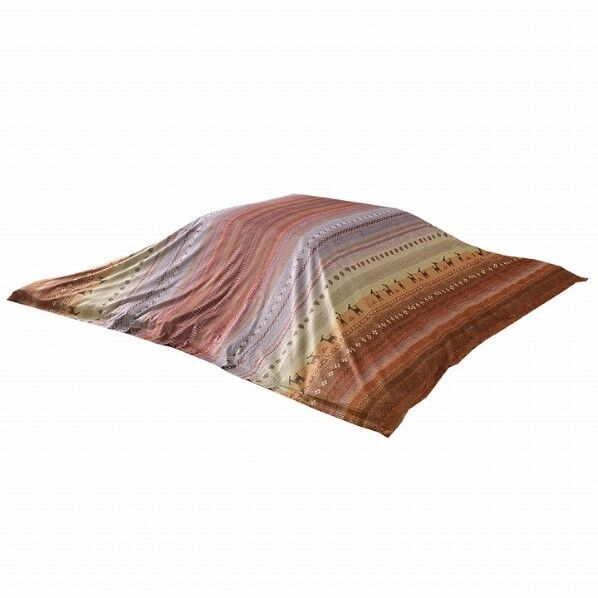 ギャッベ柄 こたつ布団 上掛け 長方形 掛け単品 『ラディ』 約210×250cm 1151290202105 オレンジ 210×250cm 64-8022-09 1点