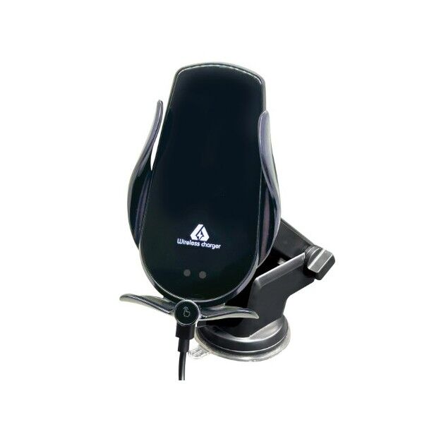 自動開閉スマホホルダーワイヤレス充電( BP-B011ピアノブラック 12/24V