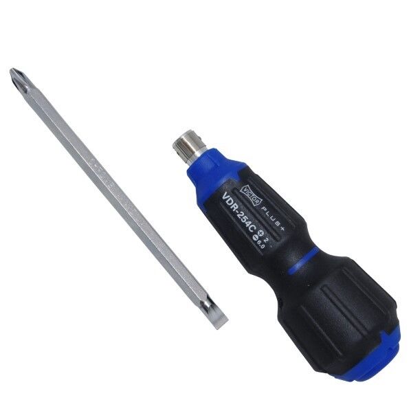 電工ドライバー(差替タイプ +2/-6) 100mm VDR-254C 1本