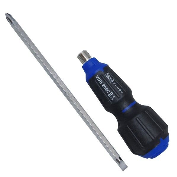 電工ドライバー(差替タイプ +2/-6) 150mm VDR-256C 1本
