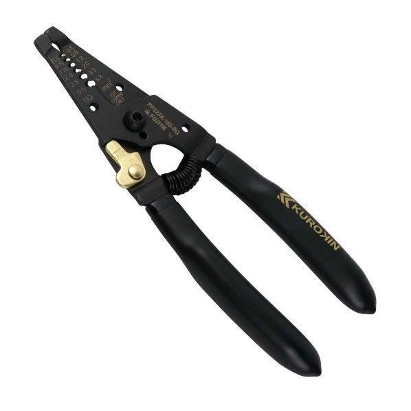 ワイヤーストリッパ A型(黒金.バネ付) PP323A-165-BG 6P