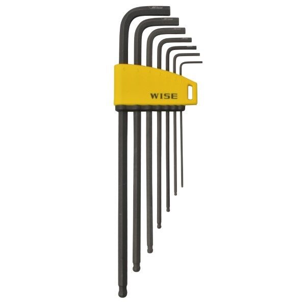 ブラックボールポイント六角棒レンチロング 7本組 WLB330BN-7S(WISE) 1式