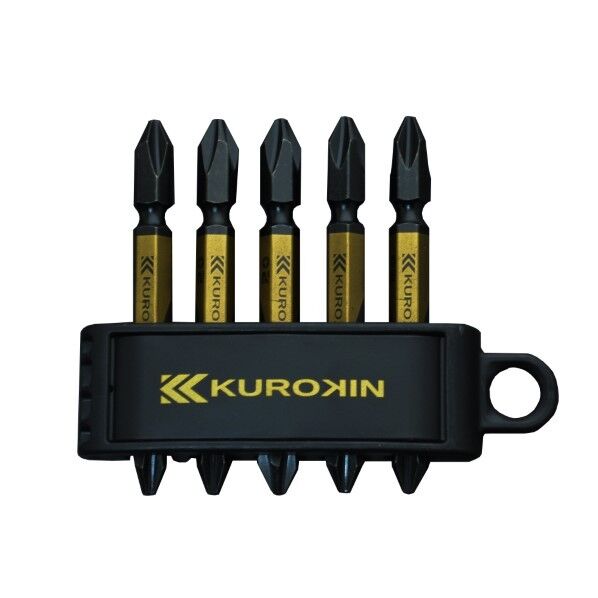 両頭ビット(黒金・5本組) 5205-65-BG (VICTOR) 1組.