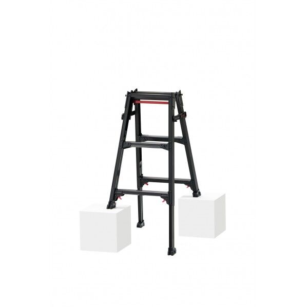 ※法人専用品※長谷川工業 脚部伸縮兼用脚立(BLACK LABEL) 3段 RYZB-09a 1台...