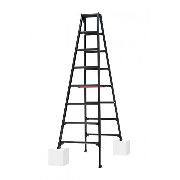 ※法人専用品※長谷川工業 RYZB-24a 脚部伸縮専用脚立(BLACK LABEL ブラックレーベル) 8段 1台...