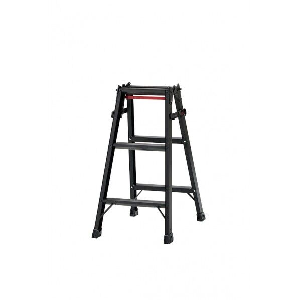 【アウトレット品】 ※法人専用品※長谷川工業 3尺 はしご兼用脚立(BLACK LABEL) 3段 RHB-09a 1台