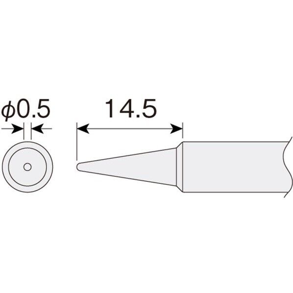 温調式ハンダゴテHS‐26用ビット B型コテ先 128 x 40 x 8 mm HS-134 1点