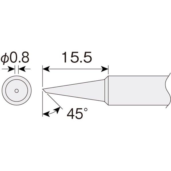 温調式ハンダゴテHS-26用ビット 128 x 41 x 8 mm HS-136 1点