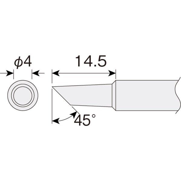 温調式ハンダゴテHS-26用ビットHS-140 61-0483-91 1点