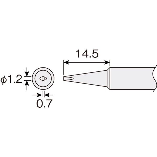 温調式ハンダゴテHS-26用ビット 126 x 41 x 7 mm HS-142 1点