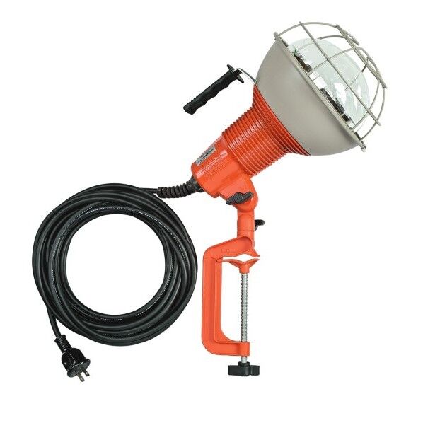 ハタヤ防雨型作業灯リフレクターランプ500W200V電線0.3mバイス付