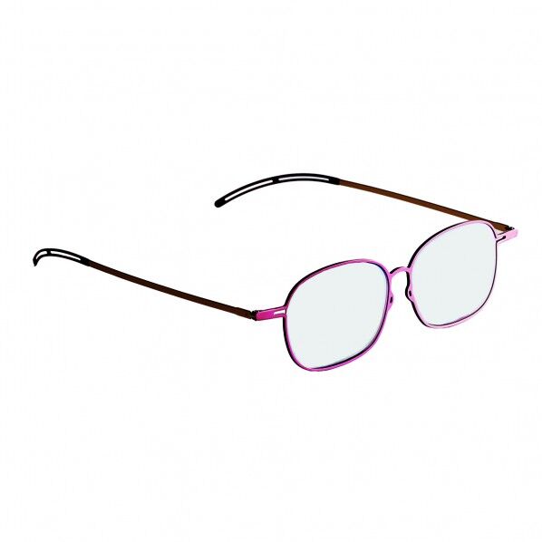 薄型&軽量メガネ型拡大鏡 エアリールーペ 1.6倍 ワイン