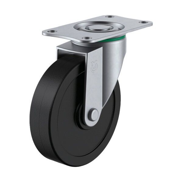 キャスターステンレス製自在車径５０ゴム車輪 SUS-E-50R 1