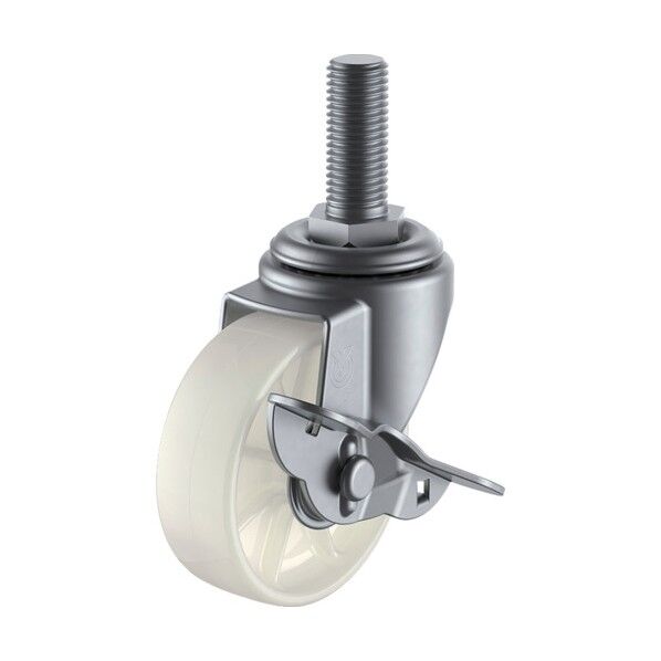 ねじ込みキャスターステンレス製S付自在車 ナイロン車