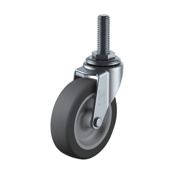 ユーエイ ねじ込み式エラストマーキャスター自在75径 LT-75EL-W3/8-14 1台