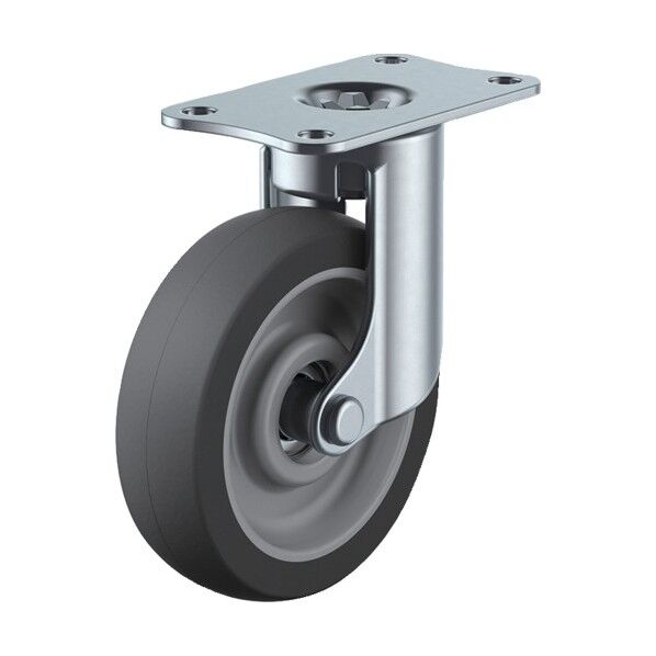 プレート式キャスター自在車エラストマー車輪ベアリング入