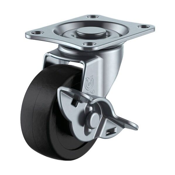 キャスターS付自在車径50ゴム車輪