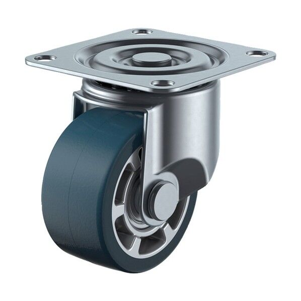 ユーエイ プレート式キャスター自在車75径アルミホイルウレタン車輪 CAL-HG-75AU 1台