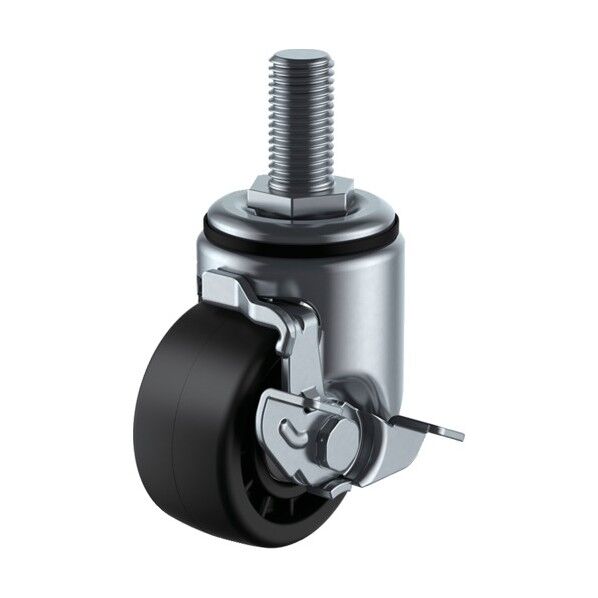 HT-S型キャスター 自在車ねじ込み式(ストッパー付) HT-50GNBS,M20×40 1個