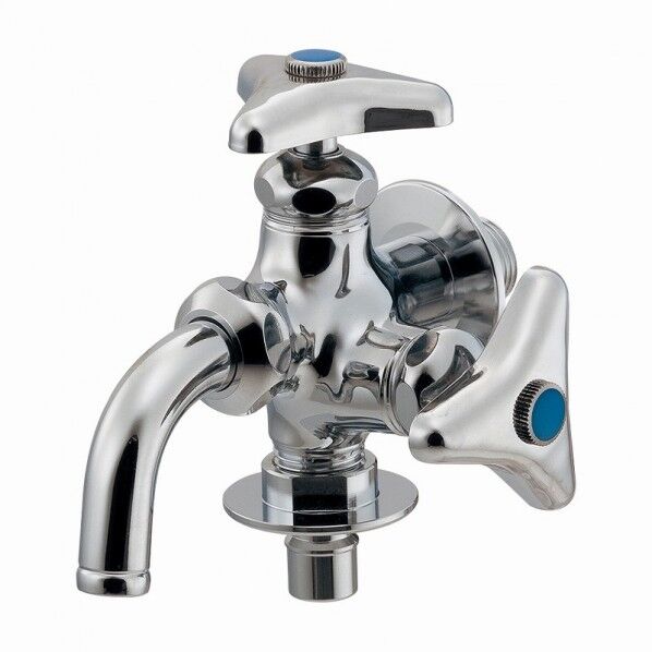 ガオナ 洗濯機用双口水栓 ホース接続 繋ぎっぱなし 二口 二股 分岐 2方向 掃除 賃貸 アパート