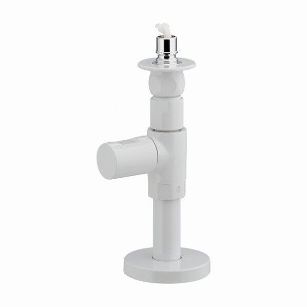 ガオナ 洗濯機水栓 床給水用 蛇口 ストッパー付き 給水ホース2m付き リフォーム 移設 増設