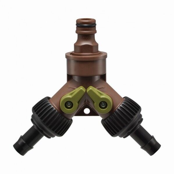 ガオナ ホース分岐ニップル ウォータースプレイパイプ用 一時止水 アダプター 潅水 散水 ワンタッチ