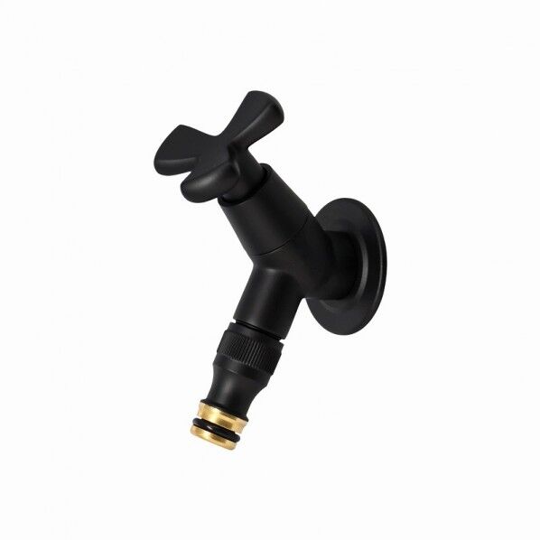 ガオナ ガーデン水栓 庭 おしゃれ 蛇口 ホース接続 ワンタッチ コンパクト モダン DIY