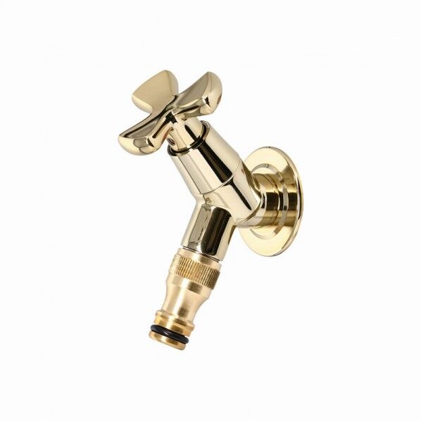 ガオナ ガーデン水栓 庭 おしゃれ 蛇口 ホース接続 ワンタッチ コンパクト レトロ DIY