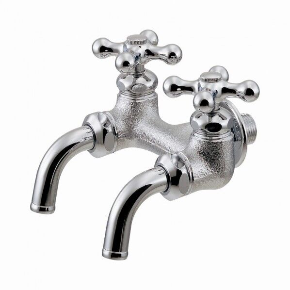 ガオナ ガーデン水栓 庭 おしゃれ 二口蛇口 多用途 ホース DIY