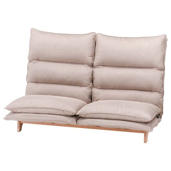 フジボウエキ ダブルクッション座椅子 フィット2 2P BE 約幅1400×奥行800×高さ940mm ベージュ 19208 1台...