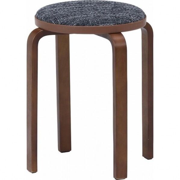 フジボウエキ KDファブリック曲木スタッキングスツール グレイ/ブラウン 約幅320×奥行320×高さ470mm グレー/ブラウン 14543 1脚...