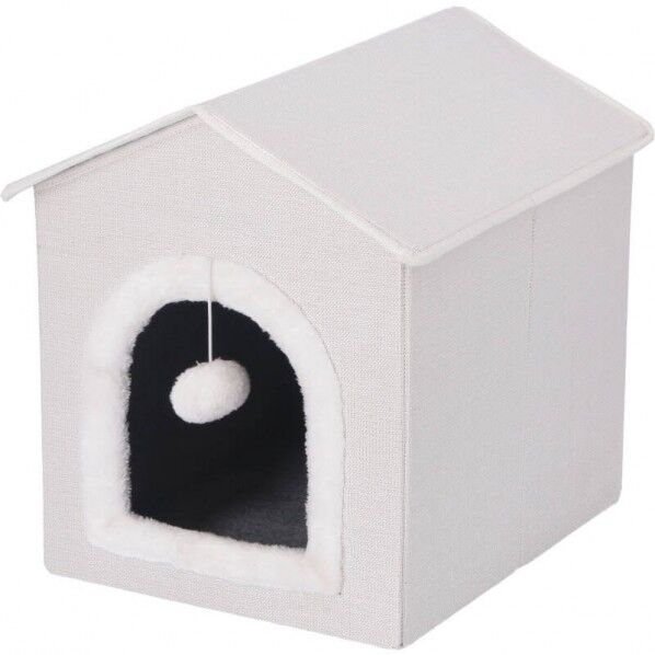 フジボウエキ ペットハウス 三角屋根 SサイズWH 約幅380×奥行425×高さ415mm ホワイト 53714 1台...