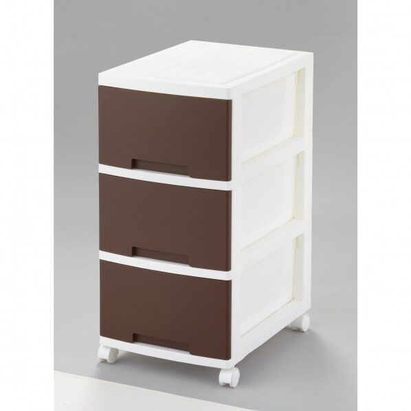 ニューライフスリム収納BOX3段ブラウン